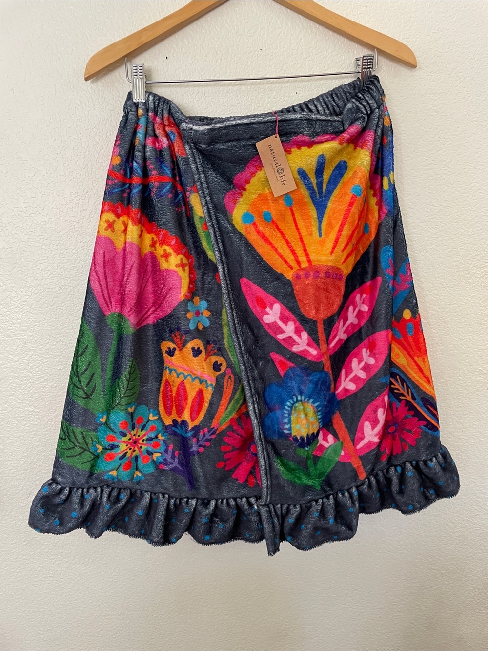 NATURAL LIFE bright floral A-Line Skirt Bright Floral swim cover resort NWT s/m